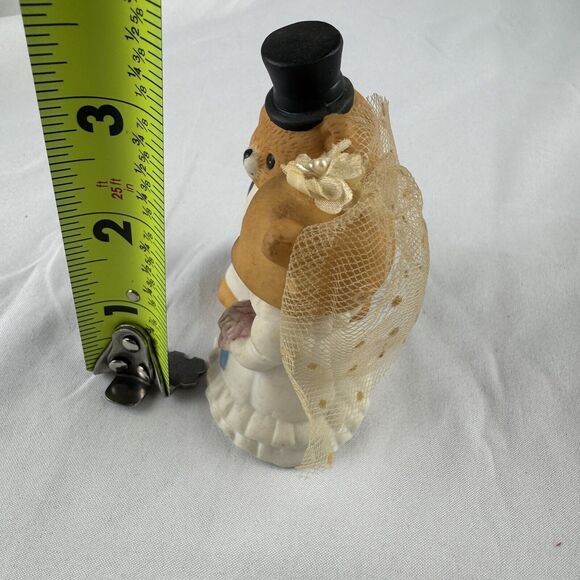 Russ Berrie Vintage Ceramic Wedding Bears Figurine Item 5504 Philippines 3”x3” - Picture 2 of 6